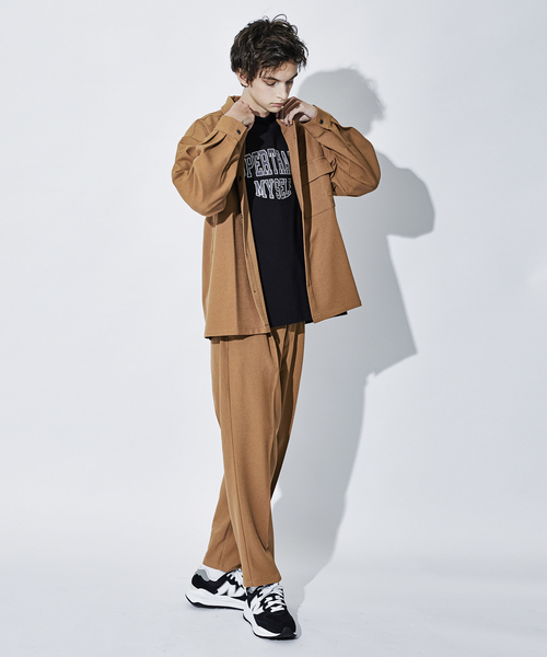 「MYSELF ABAHOUSE」 長袖シャツ 46 チャコールグレー メンズ_画像4