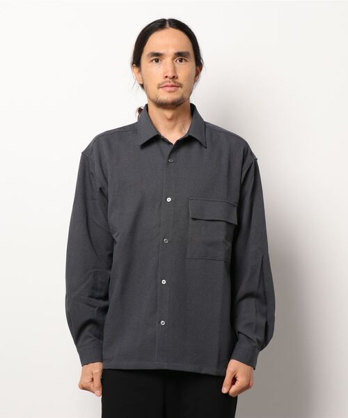 「MYSELF ABAHOUSE」 長袖シャツ 46 チャコールグレー メンズ_画像5