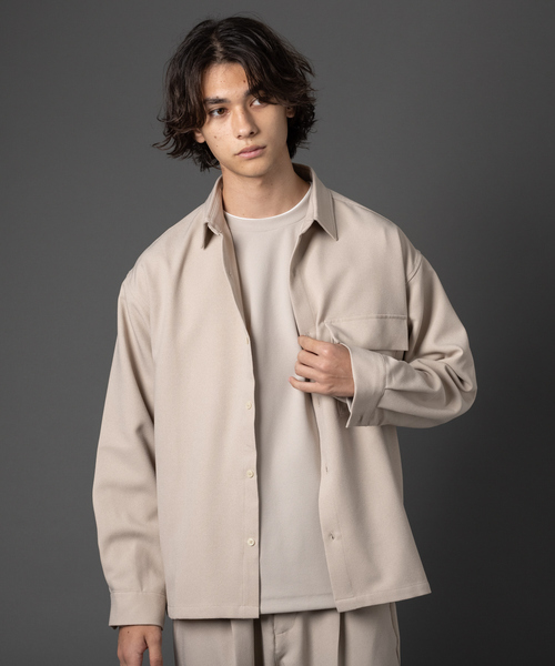「MYSELF ABAHOUSE」 長袖シャツ 46 チャコールグレー メンズ_画像7