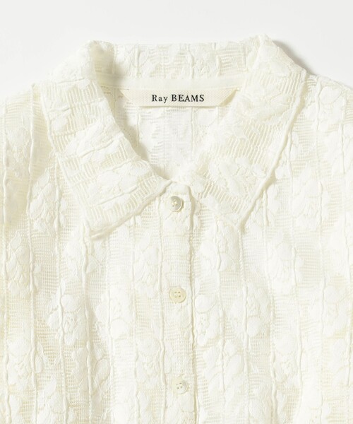 Ray BEAMS（レイ ビームス） ブラウス シャツ カット レース シャツ