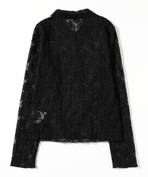 Ray BEAMS レース模様 長袖シャツ Ray BEAMS（レイ ビームス） ブラウス シャツ カット レース シャツ