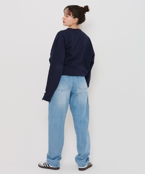 [TINA:JOJUN] тренировочный cut and sewn M "теплый" белый женский 