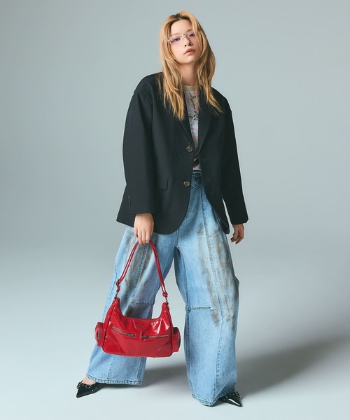 ショルダーバッグ X-girlfringeshoulder X-girl（エックスガール） ショルダーバッグ X-girl FAUX LEATHER