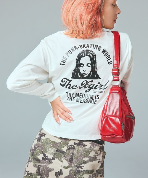 X-girl（エックスガール） ショルダーバッグ バッグ DOUBLE ZIP FAUX