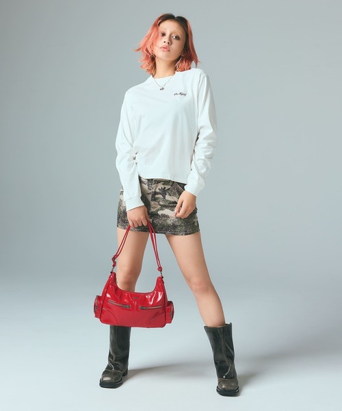 X-girl(エックスガール) ショルダーバッグ バッグ DOUBLE ZIP FAUX X-girl(エックスガール) ショルダーバッグ バッグ DOUBLE ZIP FAUX
