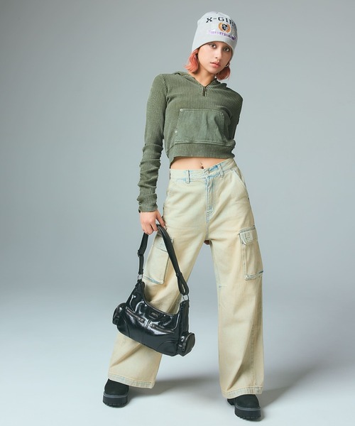 X-girl（エックスガール） ショルダーバッグ バッグ DOUBLE ZIP FAUX