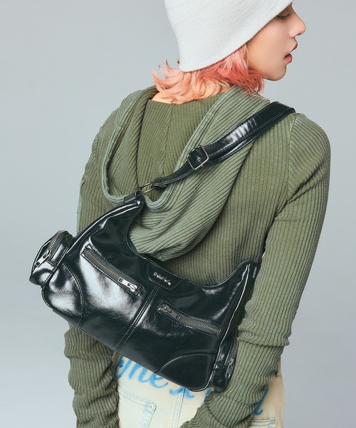 X-girl（エックスガール） ショルダーバッグ バッグ DOUBLE ZIP FAUX