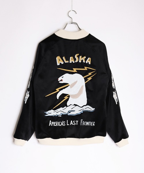 HOUSTON（ヒューストン） スカジャン MEDIUM ブラック メンズ