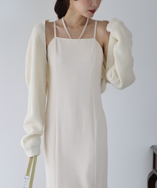 「BLUEEAST」 キャミソールワンピース MEDIUM アイボリー レディース_画像9