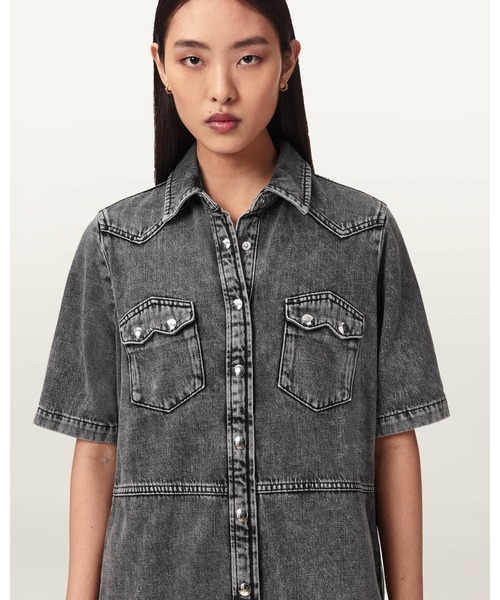 ALLSAINTS（オールセインツ） シャツワンピース ROCK DENIM MINI DRESS 