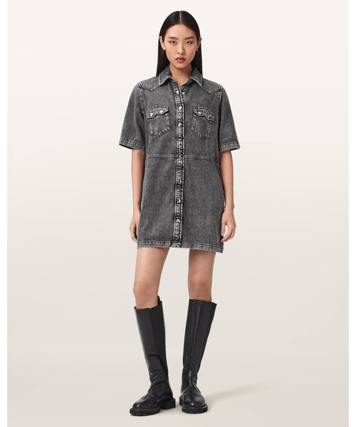 ALLSAINTS（オールセインツ） シャツワンピース ROCK DENIM MINI DRESS 