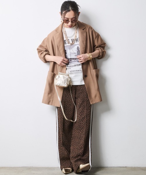 CHIC STYLE（シックスタイル） ワイドパンツ パンツ レオパード