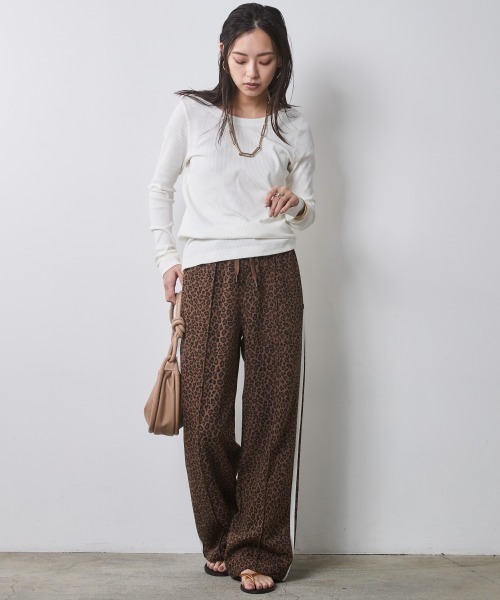 CHIC STYLE（シックスタイル） ワイドパンツ パンツ レオパード