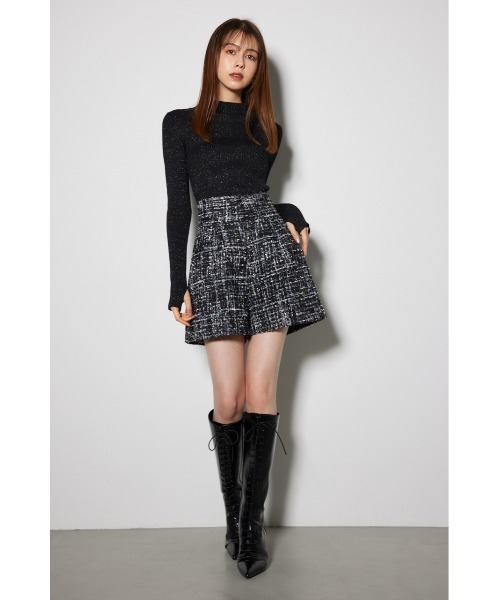 「rienda」 ショートパンツ X-SMALL ブラック レディース_画像3