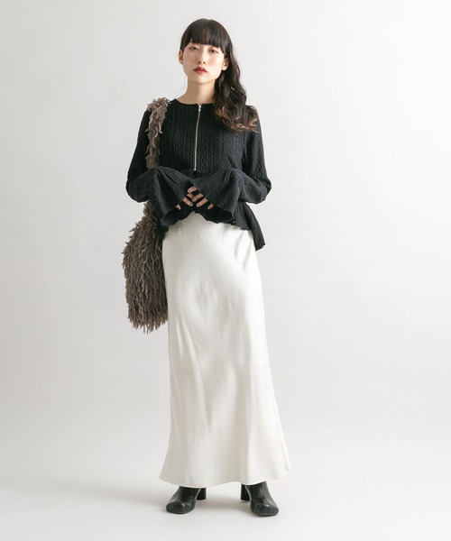 「KBF」 フレアスカート ONE ネイビー レディース_画像6