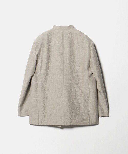 ＜6(ROKU)＞HEAVY LINEN JACKET ジャケット　麻　日本製 6 ジャケット テーラードジャケット 「6(ROKU)」麻ブレンド ノーカラー