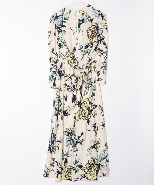 「RED VALENTINO」 花柄長袖ワンピース 38 ホワイト レディース_画像2