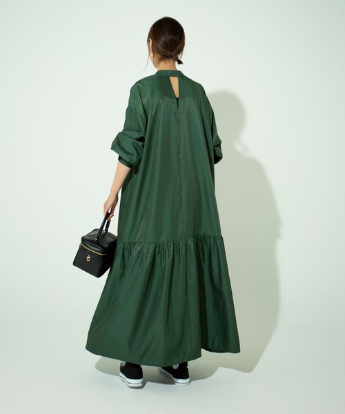 「CORNERS by KR」 長袖ワンピース L グリーン レディース_画像5