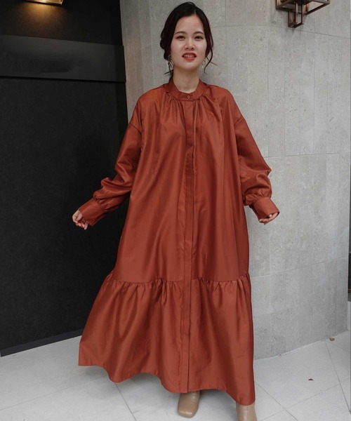「CORNERS by KR」 長袖ワンピース L グリーン レディース_画像7