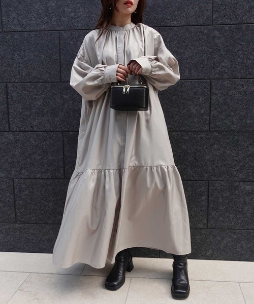 「CORNERS by KR」 長袖ワンピース L グリーン レディース_画像8