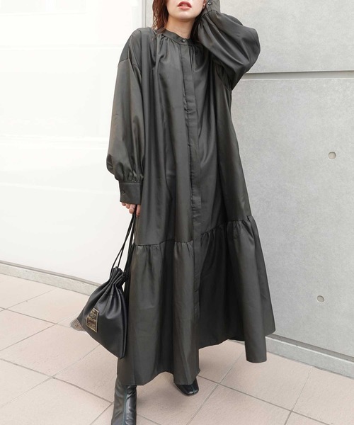 「CORNERS by KR」 長袖ワンピース L グリーン レディース_画像9