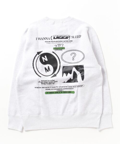 「BEAMS T」 スウェットカットソー LARGE ライトグレー メンズ_画像2