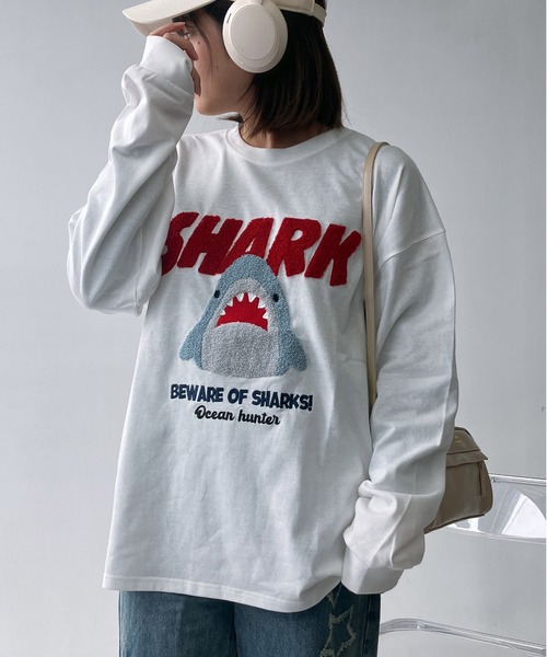 AS KNOW AS（アズノゥアズ） tシャツ サガラ刺繍 キャラクターロンT