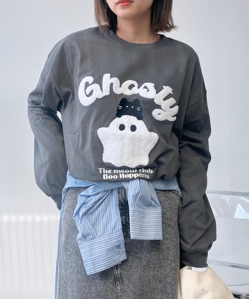 新品  あっかんべー タトゥー ピアス ヤンチャ 少年 ロンT 長袖 Tシャツ 楽天市場】ロンT メンズ カットソー アメカジ 長袖 桐生産刺繍 刺繍T