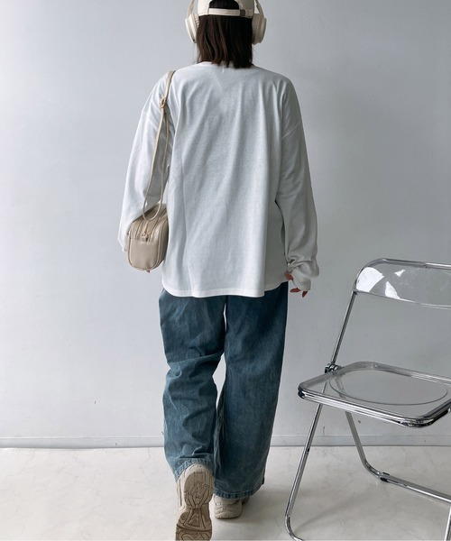 AS KNOW AS（アズノゥアズ） tシャツ サガラ刺繍 キャラクターロンT