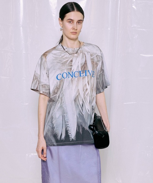 メゾンスペシャル　ファブリックフォトオーバーT MAISON SPECIAL（メゾンスペシャル） tシャツ Fabric Photo Over T