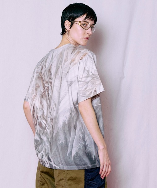 MAISON SPECIAL（メゾンスペシャル） tシャツ Fabric Photo Over T