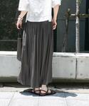 ワイドパンツ パンツ イージーガウチョパンツ ...の詳細画像3