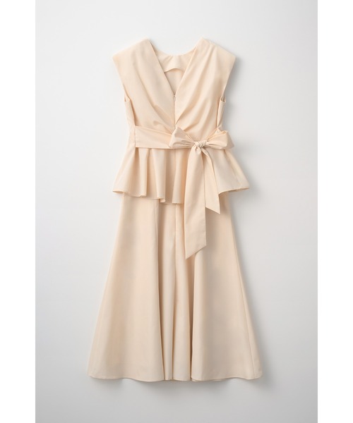 Audire×Estella.K フレンチペプラムドレス　エステラケー Estella.K ワンピース 「Audire×Estella.K」Staycation peplum dress