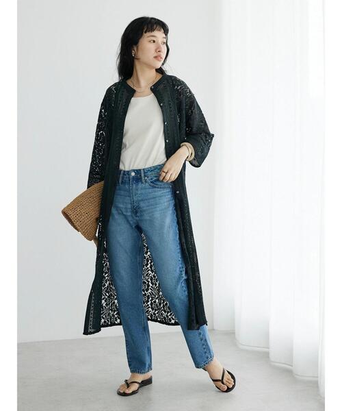 「CRAFT STANDARD BOUTIQUE」 長袖ワンピース FREE チャコールグレー レディース_画像4