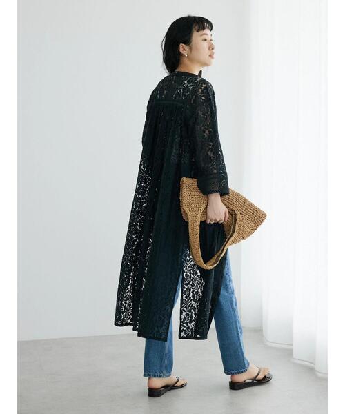 「CRAFT STANDARD BOUTIQUE」 長袖ワンピース FREE チャコールグレー レディース_画像6