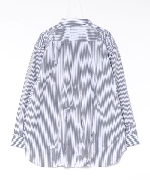 シャツ 「FACETASM」WRINKLE PLEAT SHORT / ネイビーストライプ 「MYK-SH-03」 メンズの画像