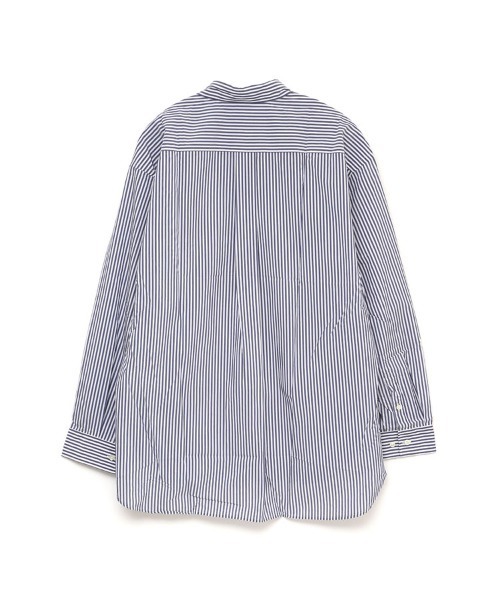 シャツ 「FACETASM」WRINKLE PLEAT SHORT / ネイビーストライプ 「MYK-SH-03」 メンズの画像