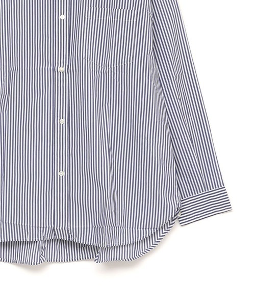 シャツ 「FACETASM」WRINKLE PLEAT SHORT / ネイビーストライプ 「MYK-SH-03」 メンズの画像