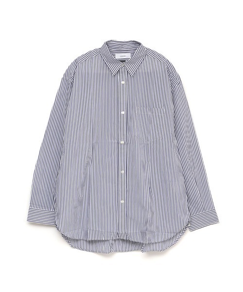 シャツ 「FACETASM」WRINKLE PLEAT SHORT / ネイビーストライプ 「MYK-SH-03」 メンズの画像