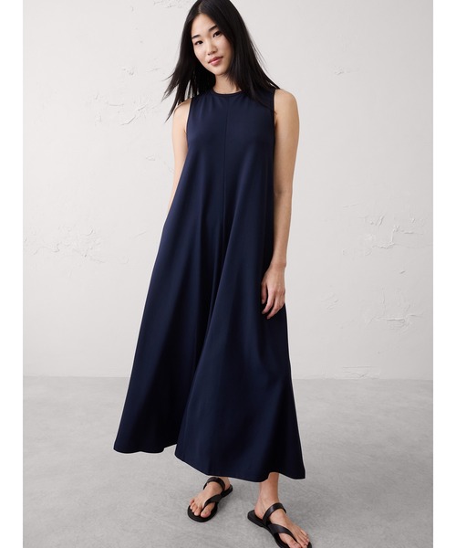 ワンピース BANANA REPUBLIC FACTORY STORE　　日本限定 ノースリーブ ニット マキシ トラペーズ ワンピースの画像