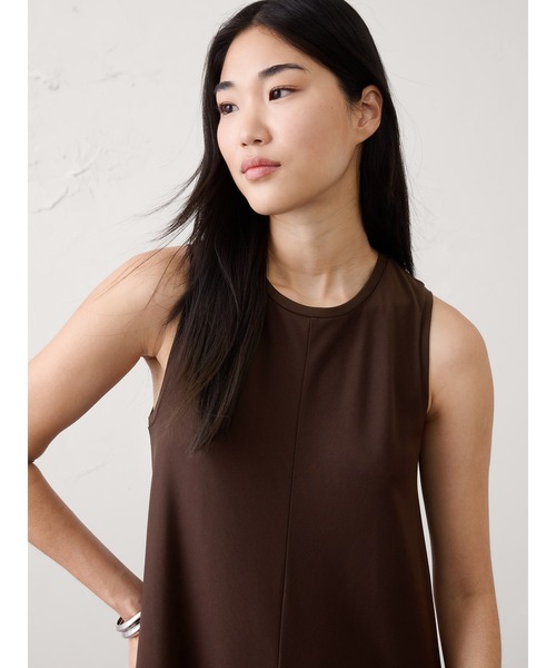ワンピース BANANA REPUBLIC FACTORY STORE　　日本限定 ノースリーブ ニット マキシ トラペーズ ワンピースの画像