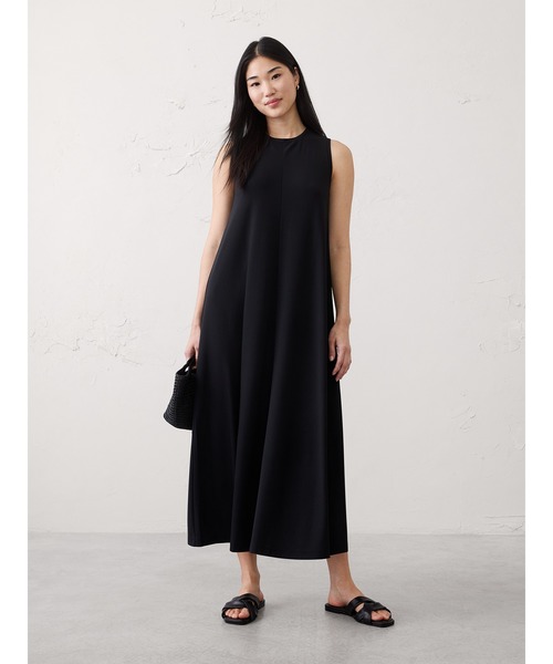 ワンピース BANANA REPUBLIC FACTORY STORE　　日本限定 ノースリーブ ニット マキシ トラペーズ ワンピースの画像