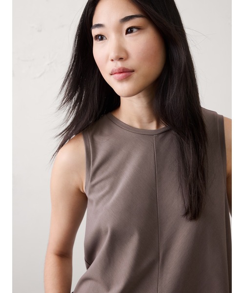 ワンピース BANANA REPUBLIC FACTORY STORE　　日本限定 ノースリーブ ニット マキシ トラペーズ ワンピースの画像
