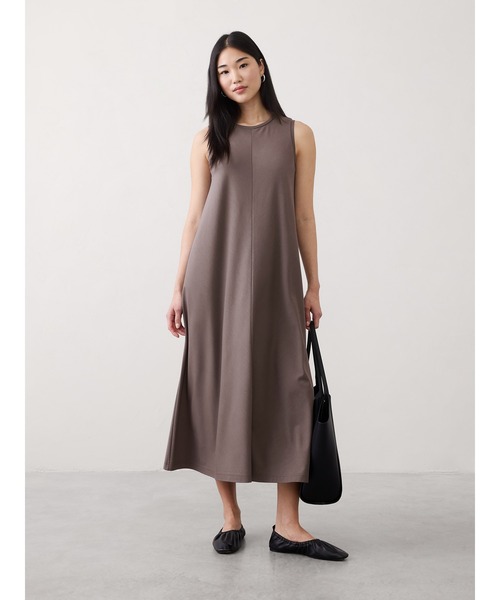 ワンピース BANANA REPUBLIC FACTORY STORE　　日本限定 ノースリーブ ニット マキシ トラペーズ ワンピースの画像