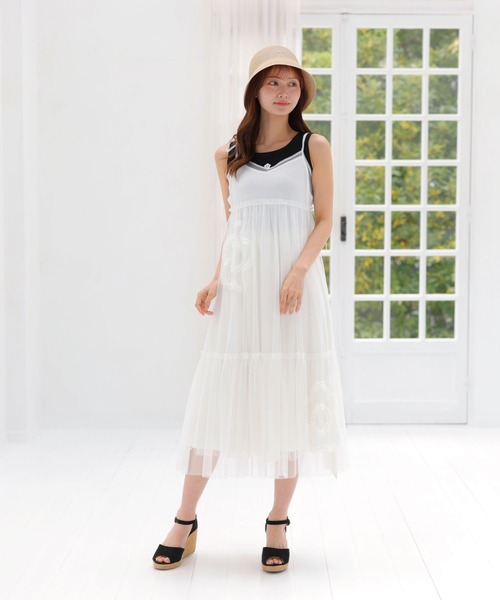 新品 luxebirdie クリスタルチュチュ ワンピース　ホワイト　完売サイズ MARY QUANT（マリークヮント） ワンピース マリークワント デイジー