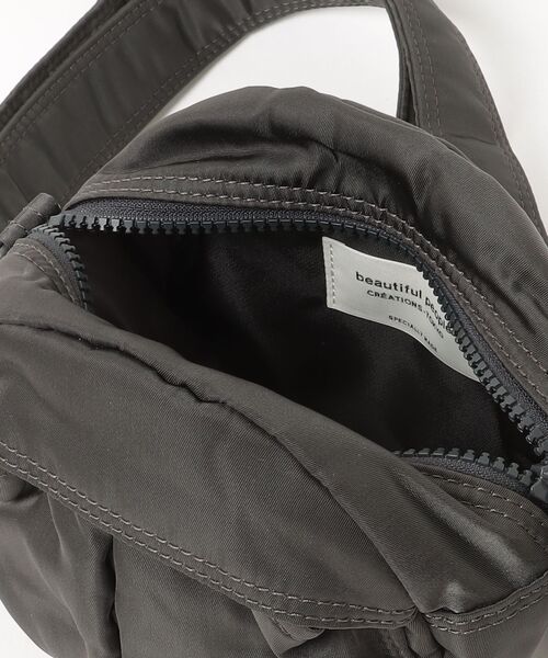 「beautiful people」 nylon twill ショルダーバッグ「PORTER二人三脚」 - 薄墨色 レディース