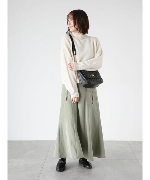 「Te chichi TERRASSE」 ロングスカート F チャコールグレー レディース_画像3