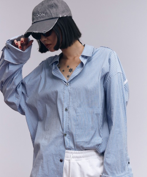 「JOSE MOON」 長袖シャツ FREE ブルー レディース_画像5