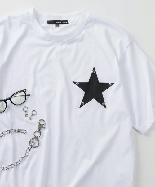 アロハシャツ tシャツ 半袖 「82」スター ワッペン スタッズ クルー