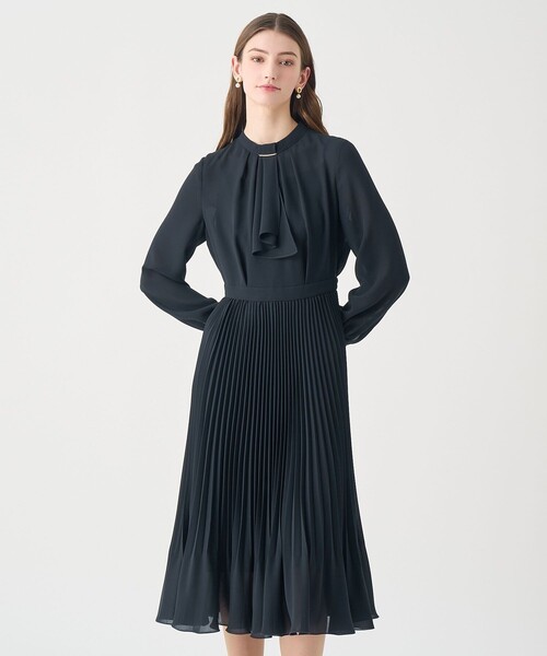 ANAYI（アナイ） 長袖ワンピース 38 ネイビー レディース : ZOZOTOWN